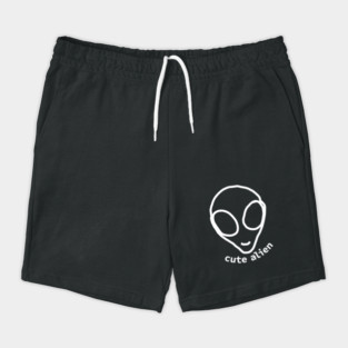 Sci Fi Cute Alien Head Drawing Shorts