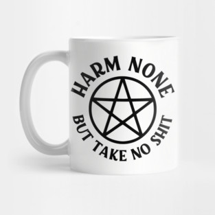 Harm None but Take No Shit Cheeky Witch® Wiccan Pentacle Mug