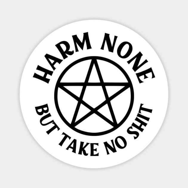 Harm None but Take No Shit Cheeky Witch® Wiccan Pentacle Magnet by Cheeky Witch