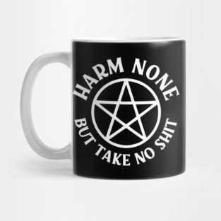 Harm None but Take No Shit Cheeky Witch® Wiccan Pentacle Mug