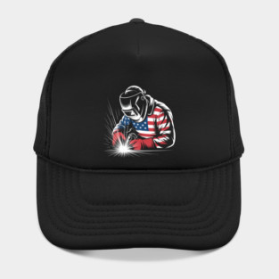 Welder American Flag USA Patriotic Welding Welder Women Men Hat