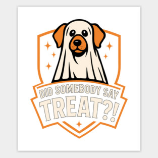 Did Somebody Say Treat Funny Dog Design Sticker