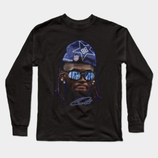 Ceedee Lamb Big Face Signature Long Sleeve T-Shirt