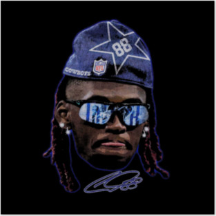 Ceedee Lamb Big Face Signature Posters and Art