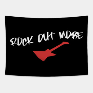 Rock Out More – Guitar Player Design for Music Lovers, Rock Band Fans, and Festival Streetwear Tapestry