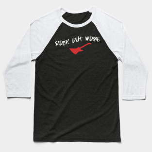 Rock Out More – Guitar Player Design for Music Lovers, Rock Band Fans, and Festival Streetwear Baseball T-Shirt