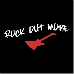 Rock Out More – Guitar Player Design for Music Lovers, Rock Band Fans, and Festival Streetwear Posters and Art