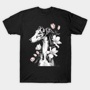Floral German Shorthaired Pointer GSP Dog Flower T-Shirt