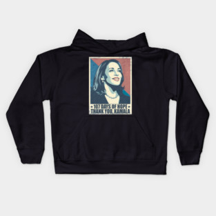 107 days of hope thank you kamala  vintage kamala harris Kids Hoodie