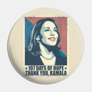 107 days of hope thank you kamala  vintage kamala harris Pin