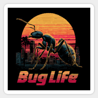 Bug Life Giant Ant in Synth City Sticker