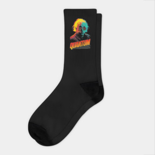 Quantum Einstein in Neon Colors Socks