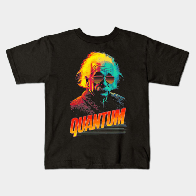 Quantum Einstein in Neon Colors Kids T-Shirt by TuncGK