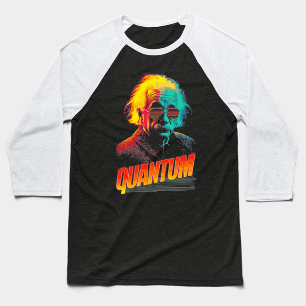 Quantum Einstein in Neon Colors Baseball T-Shirt by TuncGK