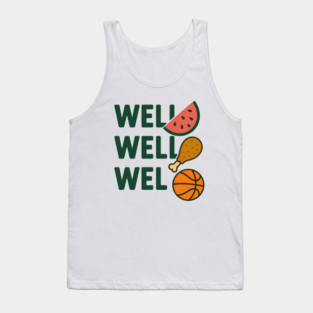 Funny Meme Saying, Watermelon, Chicken, Basketball Lover Tank Top