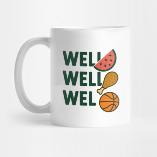 Funny Meme Saying, Watermelon, Chicken, Basketball Lover Mug