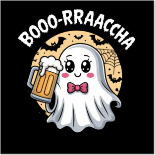 Booo-rrraaccha Funny Ghost Beer Halloween Spooky Season Posters and Art