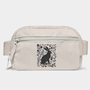 Linocut Hare Bag