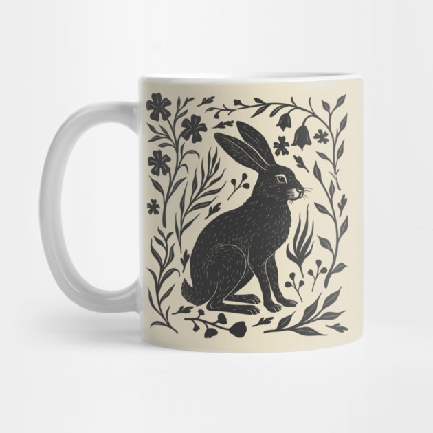 Linocut Hare by GoshWow®