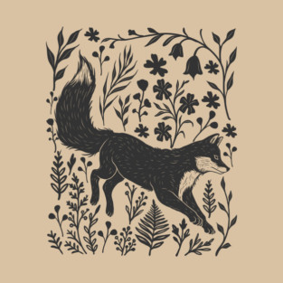 Linocut Fox T-Shirt