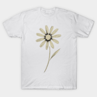 Daisy Flower – Minimalist Ink Botanical Design T-Shirt