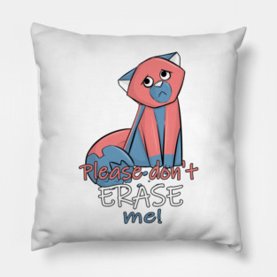 Please don't erase me! Eraser-Fox Pillow