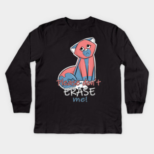 Please don't erase me! Eraser-Fox Kids Long Sleeve T-Shirt
