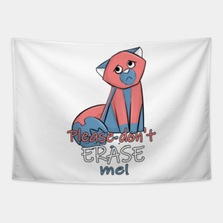 Please don't erase me! Eraser-Fox Tapestry