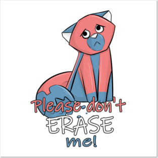Please don't erase me! Eraser-Fox Posters and Art