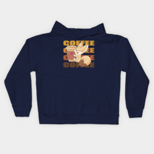 COFFEE - Fennec Fox Kids Hoodie