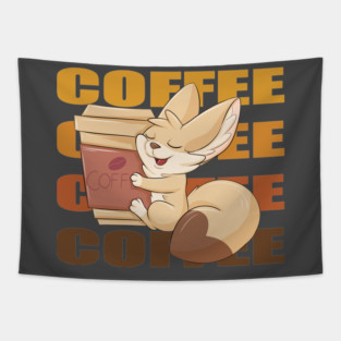 COFFEE - Fennec Fox Tapestry