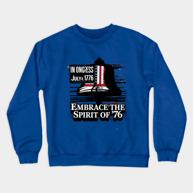 Embrace the spirit of July 4, 1776: America's historic Independence Day. Crewneck Sweatshirt by stitchloom