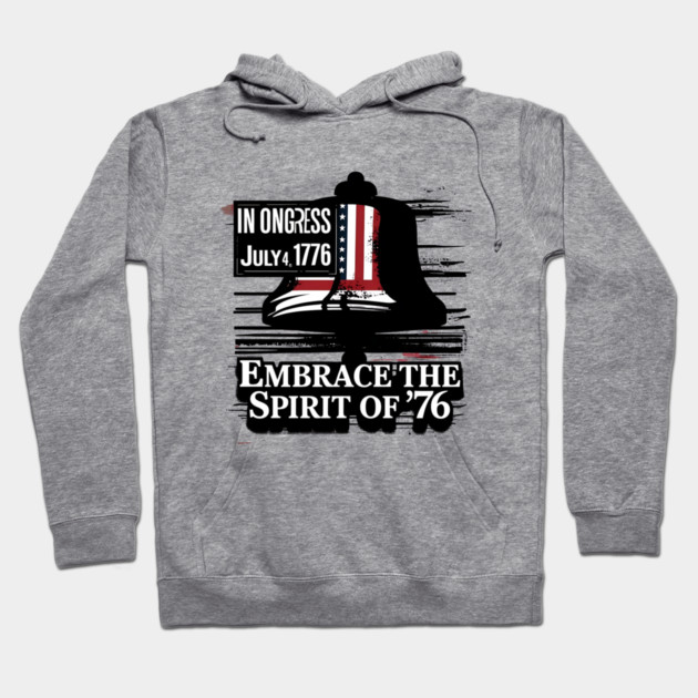 Embrace the spirit of July 4, 1776: America's historic Independence Day. Hoodie by stitchloom
