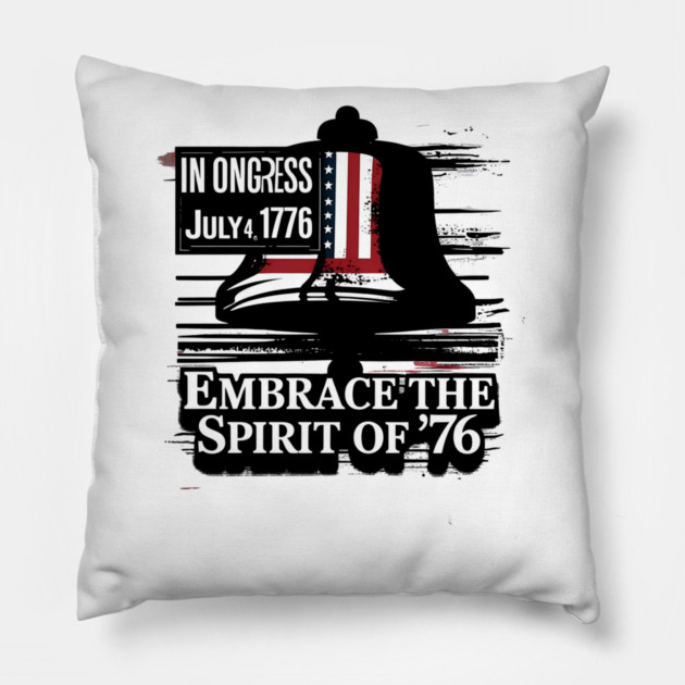 Embrace the spirit of July 4, 1776: America's historic Independence Day. Pillow by stitchloom