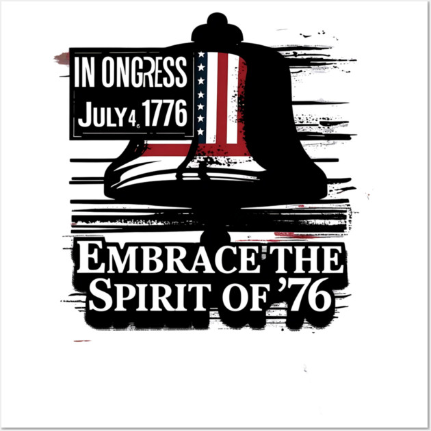Embrace the spirit of July 4, 1776: America's historic Independence Day. Wall Art by stitchloom