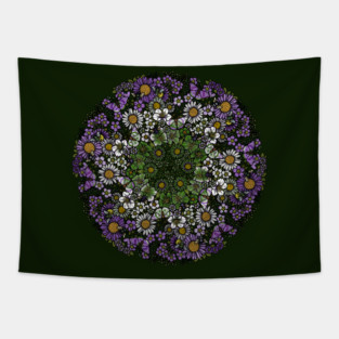Genderqueer Flowers and Butterflies Tapestry