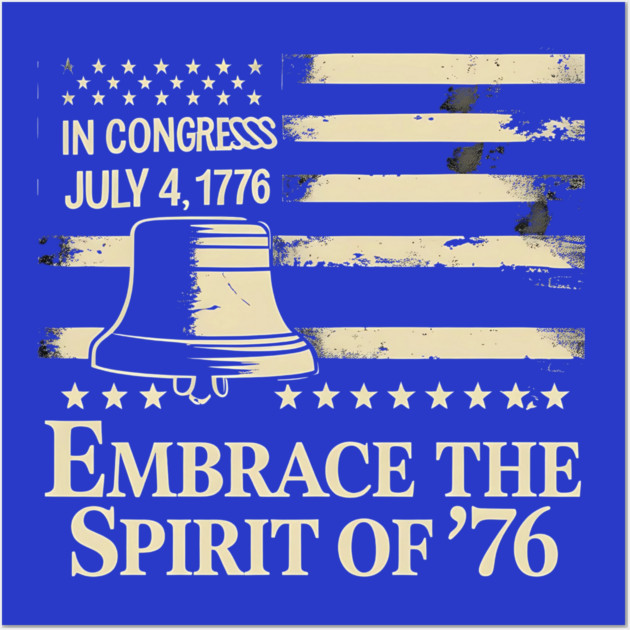 Patriotic American History Gift Wall Art by stitchloom