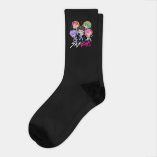 Saja Boys Chibi Boy Band Group Shot Socks