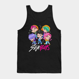 Saja Boys Chibi Boy Band Group Shot Tank Top