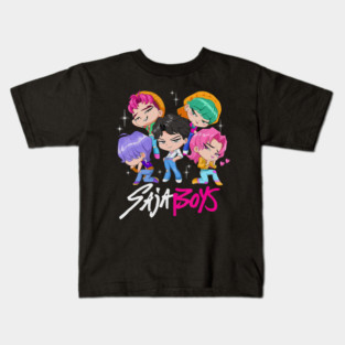 Saja Boys Chibi Boy Band Group Shot Kids T-Shirt