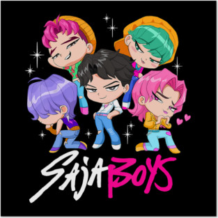 Saja Boys Chibi Boy Band Group Shot Posters and Art