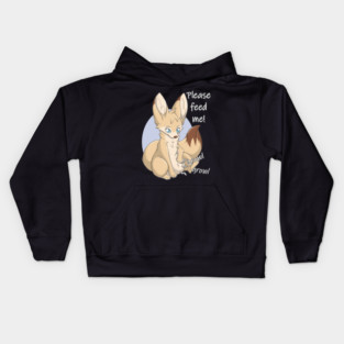 Please feed me! - Fennec Fox Kids Hoodie