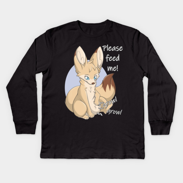 Please feed me! - Fennec Fox Kids Long Sleeve T-Shirt by Fennek