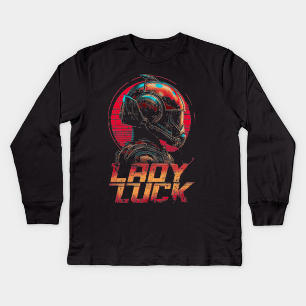 Ladybug Pilot with Neon Helmet Kids Long Sleeve T-Shirt by TuncGK