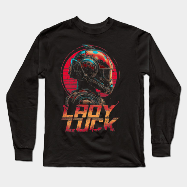 Ladybug Pilot with Neon Helmet Long Sleeve T-Shirt by TuncGK