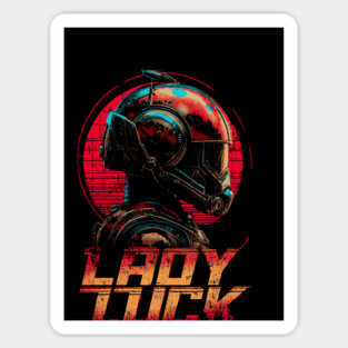 Ladybug Pilot with Neon Helmet Sticker