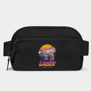 Retro Laser Gun with Japanese Text Bag