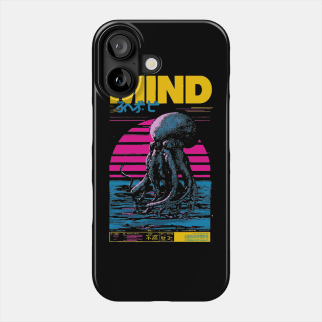 Octopus Mind in Synthwave Reality Phone Case by TuncGK