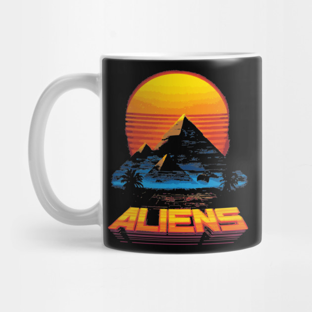 Pyramid Sunset with Alien Neon Glow by TuncGK