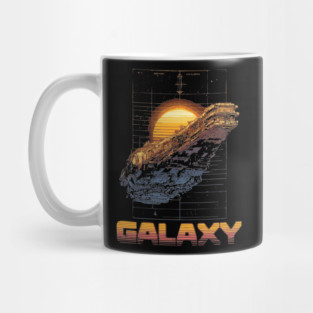 Retro Galaxy Spaceship - Synthwave Futuristic Mug